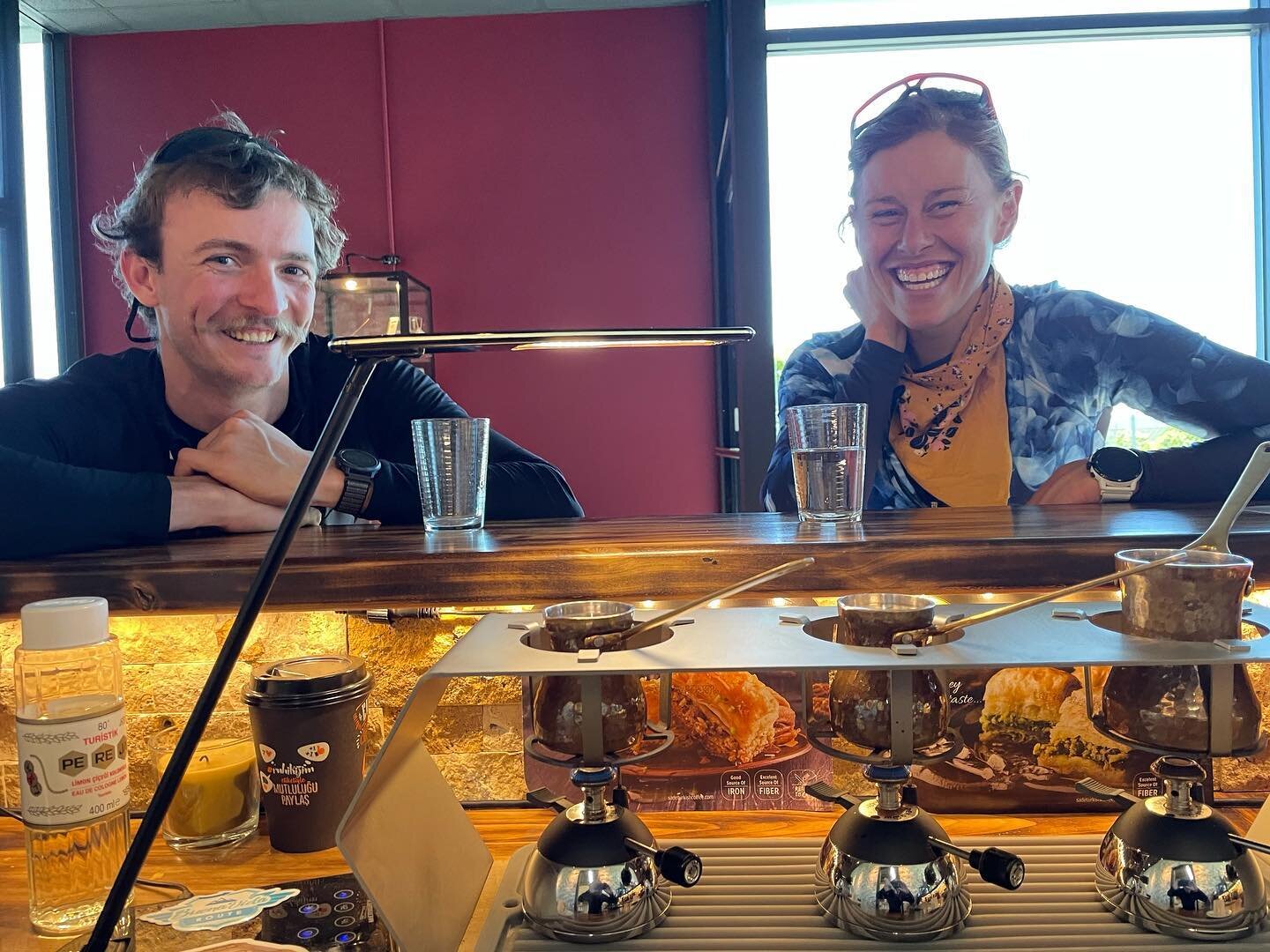 Bike rides, Turkish coffee and baklava. The perfect combination.